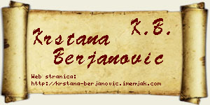 Krstana Berjanović vizit kartica